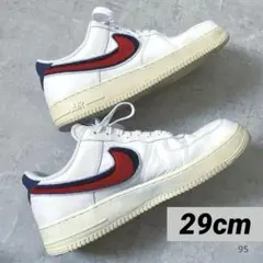 NIKE エアフォース1 LOW 3D CHENILLE SWOOSH 白 赤