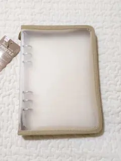 【新品】6穴リング　ファイル　ベージュ　ダイソー