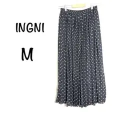 INGNI イング ドット柄 プリーツ ロングスカート Mサイズ