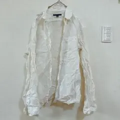 john varvatos ホワイト長袖シャツ ジョンヴァルベートス