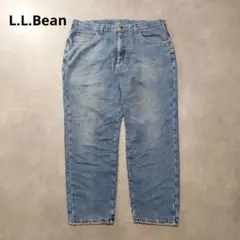 L.L.Bean古着ヴィンテージデニムパンツワイドテーパード内側フリースK304のサムネイル