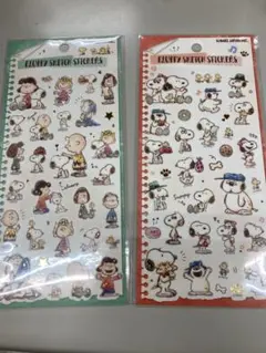 国内正規品　SNOOPYスヌーピーフラッフィースケッチステッカーズ 2点 シール