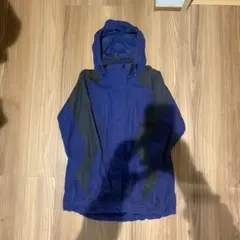 Columbia ナイロンジャケット ブルー×グレー フード付き 古着