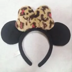 ディズニー ミニーちゃん ヒョウ柄 カチューシャ