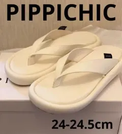 PIPPICHIC ピッピシック トングサンダル HANAKO ホワイト　白のサムネイル