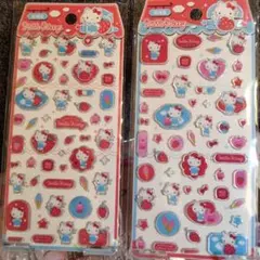 ハローキティクリスタルぷっくりシール　2枚セット【公式ライセンス商品】