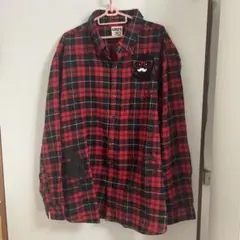 レッドチェック 長袖シャツ 3L