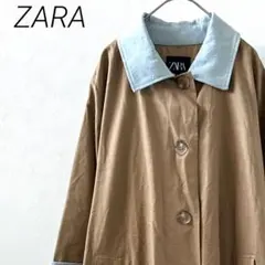 ZARA トレンチコート ステンカラー ポケット付き サイドスリット ゆったり