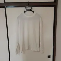 COTTON FROM USA ワッフル 長袖T ホワイト L(しまむら)のサムネイル