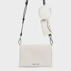 ダブルポーチ クロスボディバッグ - ホワイト
