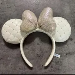 東京ディズニーランド ミニー キルティング カチューシャ 白