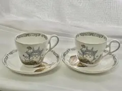 【新品未使用】ノリタケとなりのトトロ　カップ＆ソーサー（キノコ）2客セット箱付き