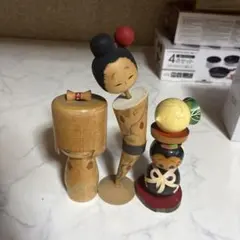伝統的な日本のこけし 3体セット - メルカリ