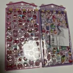 うるちゅるポップシール　ボンボンドロップ　水晶　ラメ　ソフトクリーム　苺　猫