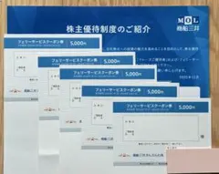 商船三井 株主優待 フェリーサービスクーポン券 5000円×5枚　さんふらわあのサムネイル