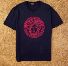 VERSACE メデューサ刺繍 Tシャツ ネイビーのサムネイル
