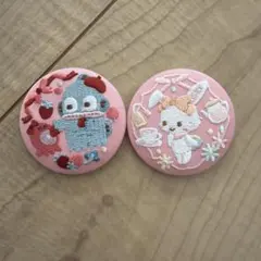 サンリオ　刺繍缶バッチ