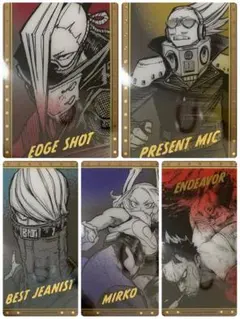 ☆ 僕のヒーローアカデミア　原画展　箔押しクリアカード　プロヒーロー