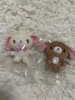 シュガーバニーズ むにゅぐるみマスコット　しろうさ　くろうさ