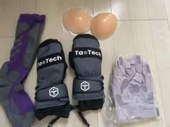 TaoTechスキー手袋Sサイズ　防寒4点セット　インナー/靴下M/膝パッド