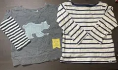 ストライプ柄長袖Tシャツ2枚セット