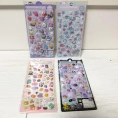 ぷっくりシール 4枚セット 韓国風 デコシール 可愛い