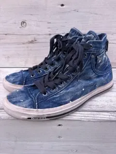 名作　DIESEL デニム ハイカット スニーカー 27cm