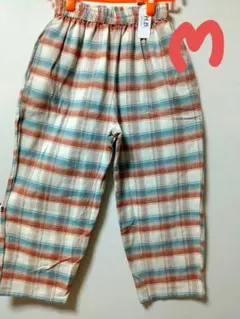 新品 Mサイズ ネル生地 チェック柄 ルームパンツ レディース パジャマ