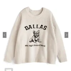 GRL ブルドックロゴニットトップス　[so31]