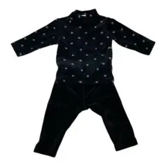 ハイネックであったかい　ベビー　パジャマ　フリース　星柄　80cm