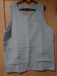 水色エプロン 3L-4L ポリエステル100%