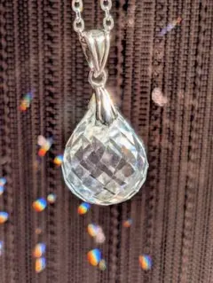 ☆カット綺麗☆天然クリスタル　水晶　ペンダントトップ　ネックレス