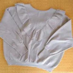 LOWRYS FARM フリル付き長袖ニット ベージュ系 F