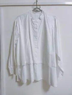 【未使用品に近い】+J スーピマコットンシャツジャケット（長袖）　3XL 白のサムネイル