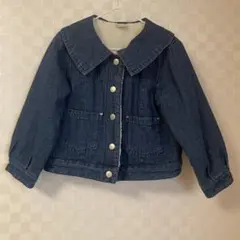 ダークブルー デニムジャケット フリース裏地付き
