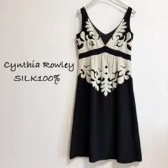 Cynthia Rowley シンシアローリ 絹100% ノースリーブ ドレスMのサムネイル