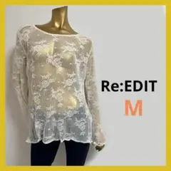 Re:EDIT レース 長袖 トップス M ホワイトのサムネイル