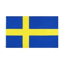 スウェーデン国旗 フラッグ 応援 サッカー flag 旗 インテリア 150cm