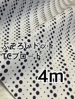 4m ふぞろいドット　TCブロード ハギレ　生地