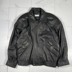 90s ヴィンテージ レザージャケット ボンバージャケット 羊革 L