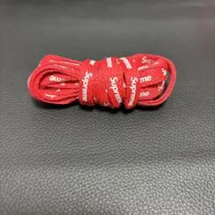 Supreme ロゴ入りレッドシューレース