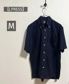 【J.PRESS】ジェイプレス 半袖シャツ M オンワード 麻混のサムネイル