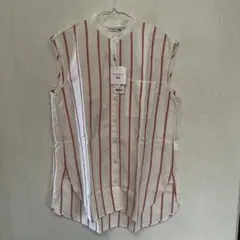 ユニクロJWA リネンブレンドロングシャツホワイトストライプL