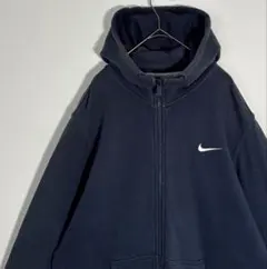 NIKE 나이키 자수 로고 스와시 지퍼 업 파커 블랙