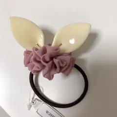 新品　うさぎヘアゴム ピンク Chica