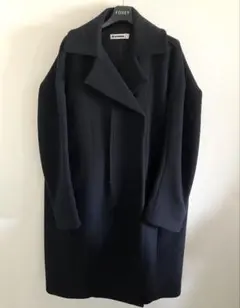 JIL SANDER ウール コート ネイビー オーバー コクーン 34のサムネイル