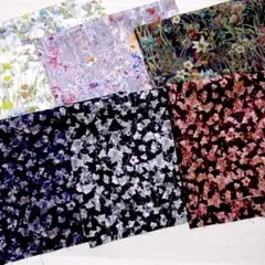 リバティ・カットクロス6枚セット　「ワイルド・フラワーズ」「ベルモントアイビー」