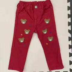 ミキハウス　プッチー　赤ロングパンツ