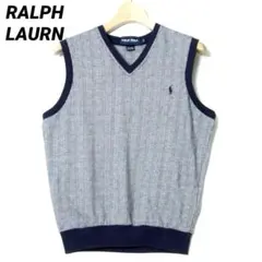 POLO RALPH LAURNラルフローレン チェック柄 ニット ベスト 美品
