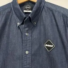 ブリストル デニム シャツ インディゴ 濃紺 エンブレムロゴ ボタンダウン 長袖